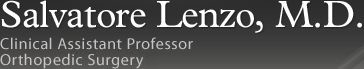 Salvatore Lenzo, M.D. - Clinical Assistant Professor - orthopedic Surgery